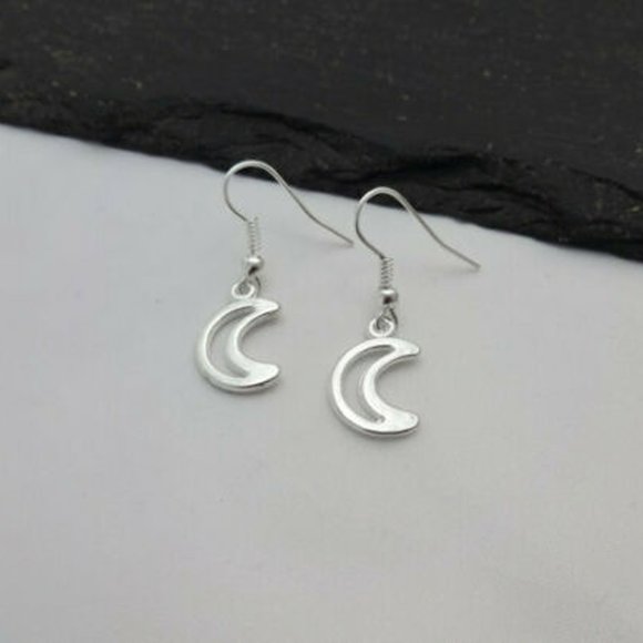 Moon Silver Earrings - Picture 3 of 5